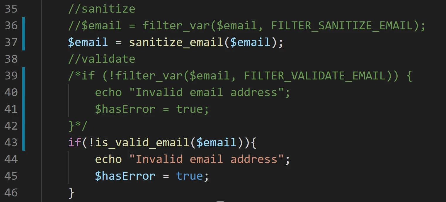 sanitize email