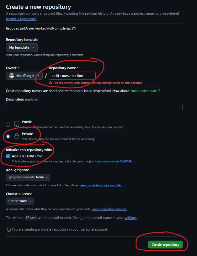 Repository Configuration