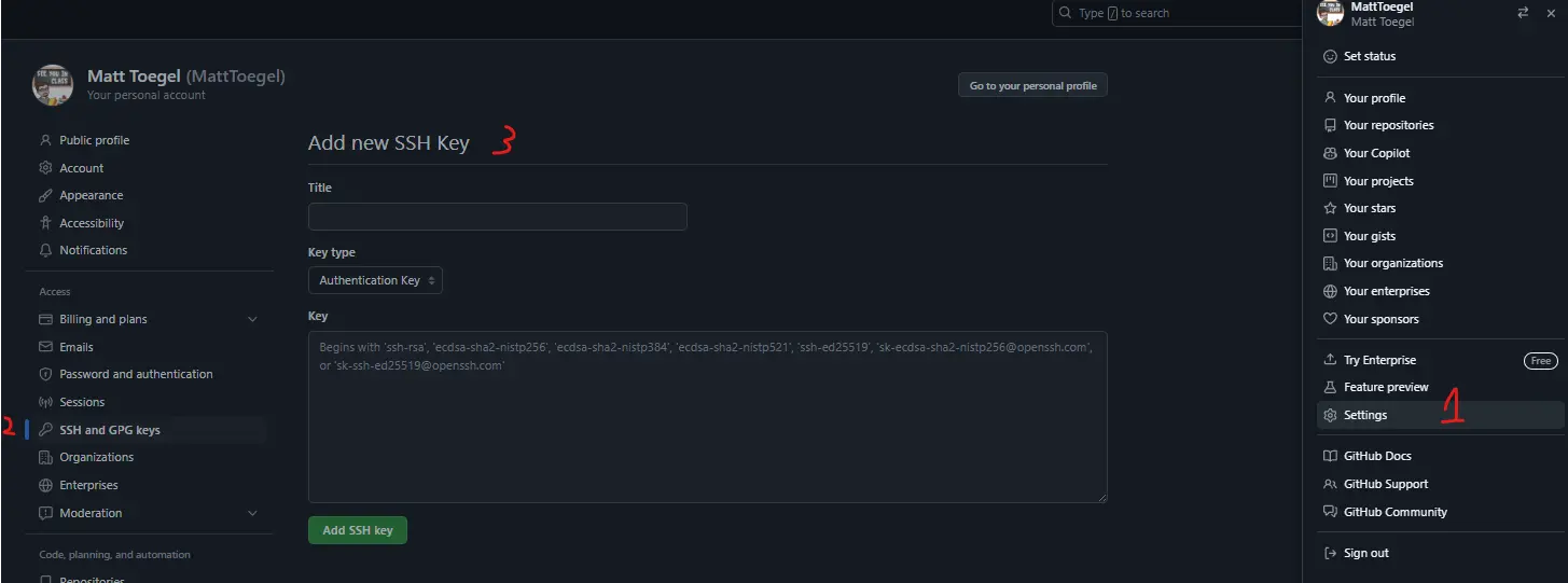 new ssh key